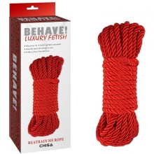 Красная веревка для шибари «Reatrain Me Rope», 10 м.