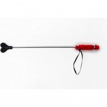 Стек-сердце с ручкой из красного эко-меха, длина рабочей части 8 см, Джага-Джага 911-28 BX DD, длина 61 см.