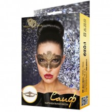 Женская карнавальная маска «Саиф» золотого цвета