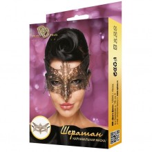 Карнавальная маска «Шератан» золотистого цвета, Джага-Джага 963-38 BX DD, из материала полиэстер