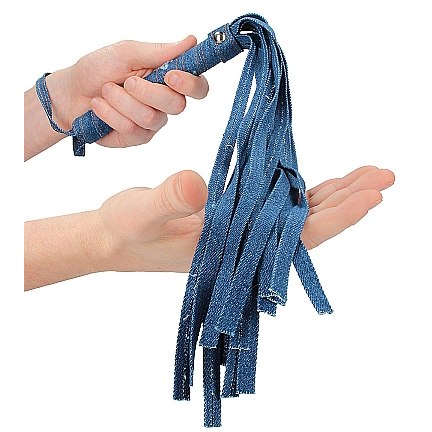 Многохвостая голубая джинсовая плеть-флогер «Roughend Denim Style», длина 57 см.