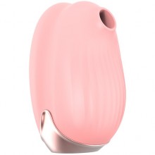 Розовый вибростимулятор «Cherubic» с вакуумной стимуляцией для клитора, Violet V204R1, длина 8.6 см.