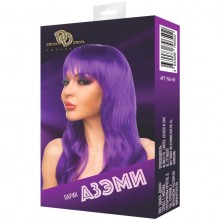 Фиолетовый женский парик «Азэми» с длинными волосами и челкой, длина 65 см.
