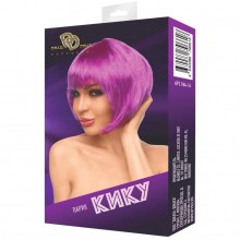 Фиолетовый парик со стрижкой каре «Кику», длина 27 см.