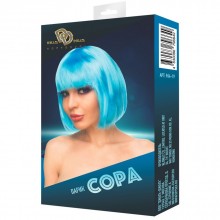 Женский парик «Сора» голубого цвета с каре, Джага-Джага 964-19 BX DD, из материала синтетика, длина 27 см.