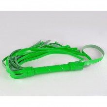 Гладкая зеленая многохвостая плеть из искусственной кожи, общая длина 40 см, Ситабелла 5018-99, бренд СК-Визит, цвет Зеленый, длина 40 см.
