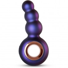 Фиолетовая перезаряжаемая анальная пробка «Outer Space» в виде елочки с кольцом-держателем, рабочая длина 7.2 см, EDC Wholesale HUE007, цвет фиолетовый, длина 13.2 см.