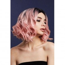 Нежно-розовый парик «Кортни» с пробором по центру, Fever 06311, из материала синтетика