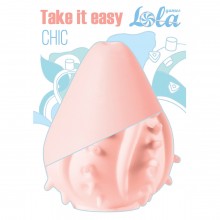 Мастурбатор «Take it Easy Chic Peach» персикового цвета, длина 7.1 см.