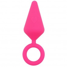 Розовая анальная пробка с кольцом «Candy Plug S», рабочая длина 4.5 см, Chisa CN-101463545, бренд Chisa Novelties, длина 7.1 см.