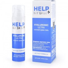 Крем-гель ночной «Help My Skin Hyaluronic» для деликатного ухода за кожей лица, 50 гр, Биоритм lb-25018