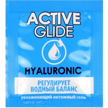 Увлажняющий интимный гель-лубрикант «Active glide Hyaluronic» с гиалуроновой кислотой, 3 мл.