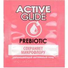 Увлажняющий лубрикант на водной основе «Active glide prebiotic» с пребиотиком, 3 мл.
