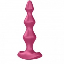 Анальный вибростимулятор-елочка Satisfyer «Lolli Plug 1» розового цвета, минимальный диаметр 1.1 см, рабочая длина 11.5 см, 4003207berry, длина 14 см.