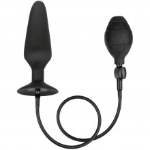 Расширяющаяся анальная пробка с отсоединяющимся шлангом «XL Silicone Inflatable Plug», черная, California Exotic SE-0430-30-3, цвет черный, длина 16 см.