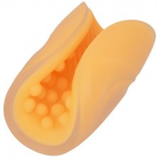 Мастурбатор открытого типа «The Gripper Dual Grip» с двойной текстурой поверхности, желтый, California Exotic SE-0931-10-3, цвет оранжевый, длина 12.75 см.