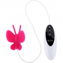 Розовый клиторальный стимулятор «Butterfly», на д/у управлении, NVT-BUTTERFLY-PNK, бренд NV Toys, из материала Силикон, длина 6 см.