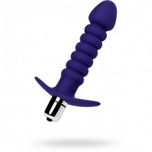 Анальный вибратор Штучки-Дрючки, фиолетовый, силикон, 14 см, 690113, длина 14 см., со скидкой