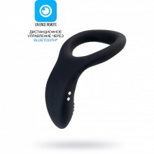 Эрекционное кольцо «Diamo» с 10 режимами вибрации, подключение по Bluetooth, силикон, черное, общая длина 13.3 см, Lovense LE-11, длина 13.3 см.