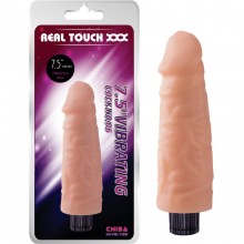 Вибратор «Vibrating Cock No.06», ярко выраженная головка, цвет телесный, CN-101810525, бренд Chisa Novelties, коллекция Real Touch XXX, длина 18.5 см.