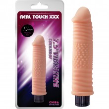 Вибратор «Vibrating Cock No.07», цвет телесный, с вибрацией, CN-101801389, бренд Chisa Novelties, из материала TPE, коллекция Real Touch XXX, длина 18.5 см.