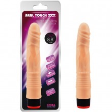 Вибратор «Vibe Cock Flesh», телесного цвета, имеет вены и рельеф, CN-101889888, бренд Chisa Novelties, коллекция Real Touch XXX, длина 21.5 см.