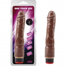 Вибратор «Vibe Cock Brown», цвет коричневый, с вибрацией, CN-101838236, бренд Chisa Novelties, из материала TPE, коллекция Real Touch XXX, длина 22.5 см.