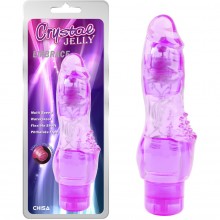 Вибратор «Embrace Purple», цвет фиолетовый, гибкий, гладкий, CN-601378051, коллекция Crystal Jelly, длина 19 см.