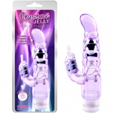 Вибратор «My Dual Pleasure Purple», цвет фиолетовый, CN-131058246, бренд Chisa Novelties, коллекция Crystal Jelly, длина 21 см.