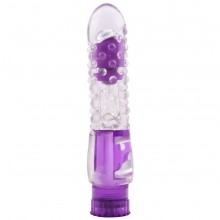 Вибратор «Pleaser Purple», цвет фиолетовый, с ярко выраженным рисунком по всей длине, CN-131878079, бренд Chisa Novelties, коллекция Crystal Jelly, длина 16.2 см.