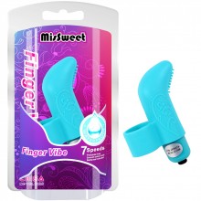 Насадка на палец «MisSweet Finger Vibe Blue», цвет голубой, CN-371312211, коллекция Mis Sweet, длина 7.4 см.
