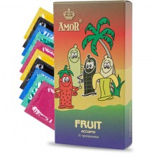 Ароматизированные презервативы «AMOR Яркая Линия Fruit №10» с пятью ароматами