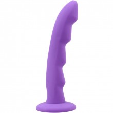 Насадка для страпона «Crush On Cavelier Purple» фиолетового цвета с рельефом в виде волн, Chisa CN-404013486, бренд Chisa Novelties, длина 16 см.