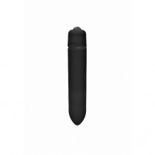 Черная сверхмощная вибропуля «Speed Bullet», длина 9.3 см., Shots media BGT005BLK, из материала Пластик АБС, цвет Черный, длина 9.3 см.