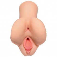 Мастурбатор вагина и анус «Pdx Plus Pick Your Pleasure Stroker», телесного цвета, 2 в 1, RD60821, длина 16.5 см.
