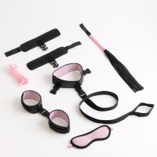 Черно-розовый эротический набор из 7 предметов для BDSM, Сима-ленд 6256968