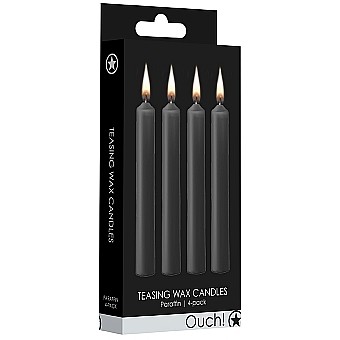 Набор восковых BDSM-свечей «Teasing Wax Candles», цвет черный, OU488BLK