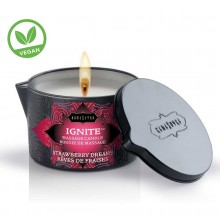 Массажное масло-свеча «Ignite massage oil candle strawberry dreams», с ароматом сочной клубники, 170 мл, KamaSutra KS10228, 170 мл.