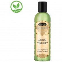 Массажное масло «Naturals massage oil Vanilla sandelwood», с ароматом ванили, 59 мл, KamaSutra KS10284, 59 мл.