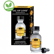 Согревающее масло для эрогенных зон «Oil of Love coconut pineapple», с ароматом сочного ананаса, 22 мл., KS12002, 22 мл.