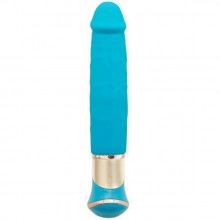 Голубой вибратор «ECSTASY Deluxe Rowdy Dong», цвет голубой, 173808blue, бренд Howells, длина 21.5 см.