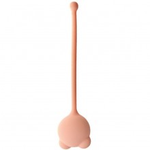 Бежевый вагинальный шарик «Omicron», длина 12.5 см.
