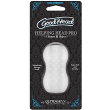 Мини-мастурбатор «GoodHead Helping Head Pro» со стимулирующими массажными шариками внутри, прозрачный, Doc Johnson 682-25 CD DJ, длина 7.6 см.
