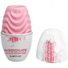 Мастурбатор-яйцо двусторонний «Passionate», цвет розовый, Baile BI-014832-1., длина 6.8 см.