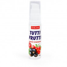 Увлажняющий ароматизированный гель-лубрикант «Tutti-frutti OraLove Cвежая смородина», 30 гр, Биоритм lb-30018, 30 мл.