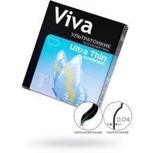 Ультратонкие презервативы «Viva», длина 18.5 см.