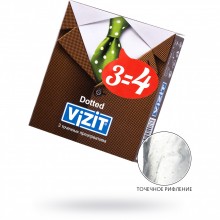 Точечные презервативы «Vizit Dotted», длина 18 см.