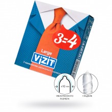 Презервативы увеличенного размера «Vizit Large», длина 18.5 см.