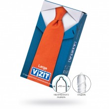Презервативы увеличенного размера «VIZIT Large» упаковка 12 шт, латекс, 19 см, 331, длина 19 см.
