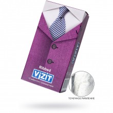 Презервативы Ребристые «VIZIT Ribbed» упаковка 12 шт, латекс, 18 см, 311, бренд CPR GmbH, длина 18 см.